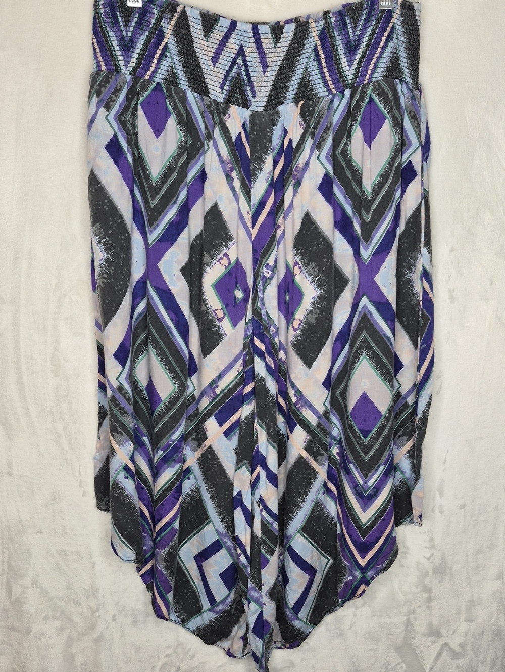 Free People Miranda Angular Printed Pull-On Pants Skirt Hybrid M